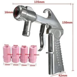 BRIDAY Sandblaster Pistolet Sablage Pneumatique Kit De Sablage Sableuse Air Siphon Buse Sablage Abrasif Avec 4 Buses En Cé,ramique, Utiliser La Pression D'Air 60-120PSI 7 BRIDAY Sandblaster Pistolet Sablage Pneumatique Kit De Sablage Sableuse Air Siphon Buse Sablage Abrasif Avec 4 Buses En Cé,ramique, Utiliser La Pression D'Air 60-120PSI -Pistolet à peinture Soldes 43150490 3
