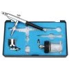 ASUPERMALL Airbrush Gun Pistolet Airbrush And Siphon Airbrush 0.3Mm Buse 22Cc & 7Cc Coupes Pour La Decoration De Gateau Peinture Modele, Argent