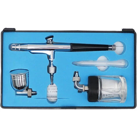 ASUPERMALL Airbrush Gun Pistolet Airbrush And Siphon Airbrush 0.3Mm Buse 22Cc & 7Cc Coupes Pour La Decoration De Gateau Peinture Modele, Argent 2 ASUPERMALL Airbrush Gun Pistolet Airbrush And Siphon Airbrush 0.3Mm Buse 22Cc & 7Cc Coupes Pour La Decoration De Gateau Peinture Modele, Argent – Image 2