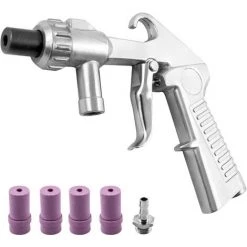 BEARSU Pistolet Sablage Pneumatique Kit , Kit De Pistolet à Sable Avec 4 Buses En Céramique