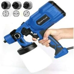 DAY PLUS Pistolet à Peinture Électrique Pistolet à Peinture Électrique Système Pistolet à Main 550W, Pulvérisateur Clôture Murale Pour Brillant, Satiné, Vernis, Peinture Clôture