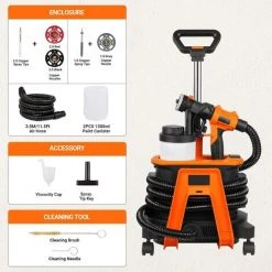 TACKLIFE Pistolet à Peinture Électrique, Pulvérisateur De Peinture 1200W Avec 3 Modes De Pulvérisation Débit 1100ml/min 3 Buses En Cuivre Fournies Débit Réglable -SGP17AC 7 TACKLIFE Pistolet à Peinture Électrique, Pulvérisateur De Peinture 1200W Avec 3 Modes De Pulvérisation Débit 1100ml/min 3 Buses En Cuivre Fournies Débit Réglable -SGP17AC -Pistolet à peinture Soldes 44000337 3
