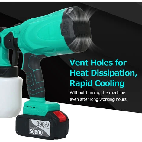 ASUPERMALL Pistolet à Peinture à Batterie Au Lithium Sans Balai Machine De Pulvérisation électrique Sans Fil 800Ml/25Oz, 4000Mah, 1 Batterie - 4000Mah, 1 Batterie 2 ASUPERMALL Pistolet à Peinture à Batterie Au Lithium Sans Balai Machine De Pulvérisation électrique Sans Fil 800Ml/25Oz, 4000Mah, 1 Batterie - 4000Mah, 1 Batterie – Image 2