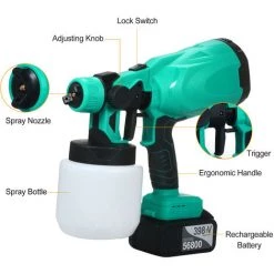 ASUPERMALL Pistolet à Peinture à Batterie Au Lithium Sans Balai Machine De Pulvérisation électrique Sans Fil 800Ml/25Oz, 4000Mah, 1 Batterie - 4000Mah, 1 Batterie 8 ASUPERMALL Pistolet à Peinture à Batterie Au Lithium Sans Balai Machine De Pulvérisation électrique Sans Fil 800Ml/25Oz, 4000Mah, 1 Batterie - 4000Mah, 1 Batterie -Pistolet à peinture Soldes 46498086 4