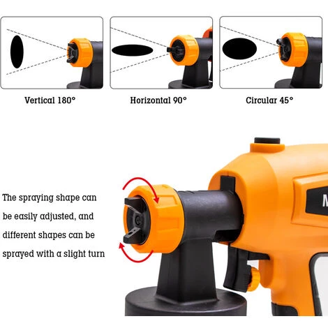 ASUPERMALL 550W Pulvérisateur De Peinture électrique Avec 4Pcs Buses En Cuivre 800Ml Pistolet à Peinture 3 ASUPERMALL 550W Pulvérisateur De Peinture électrique Avec 4Pcs Buses En Cuivre 800Ml Pistolet à Peinture – Image 3