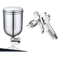 TINOR Gravité Alimentation Air Pistolet Peinture Pistolet 1.5mm Inoxydable Buse 400 Ml Capacité Airbrush Peinture Outil Pour Voiture Meubles Peinture Main Tenue De Peinture Pulvérisateur -Pistolet à peinture Soldes 47747176 3