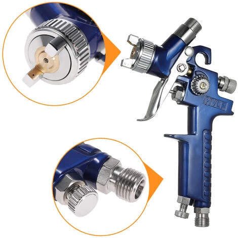 SUPERSELLER Pistolet à Peinture 1.0mm Mini HVLP Kit D'aérographe Pour Pulvérisateur D'air Outil De Pulvérisation De Peinture De Retouche Ensemble De Brosse à Air à Alimentation Par Gravité Peinture De Voiture Automatique Pour La Réparation De Taches, 0, 8 MM - 0,8 MM 5 SUPERSELLER Pistolet à Peinture 1.0mm Mini HVLP Kit D'aérographe Pour Pulvérisateur D'air Outil De Pulvérisation De Peinture De Retouche Ensemble De Brosse à Air à Alimentation Par Gravité Peinture De Voiture Automatique Pour La Réparation De Taches, 0, 8 MM - 0,8 MM – Image 5