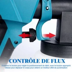 Pistolet à Peinture Sans Fil 800w 1000ml 3 Buse Pulvérisateur De Peinture électrique - Outil De Pulvérisation Pour Makita 18v - ONEVAN - Bleu 8 Pistolet à Peinture Sans Fil 800w 1000ml 3 Buse Pulvérisateur De Peinture électrique - Outil De Pulvérisation Pour Makita 18v - ONEVAN - Bleu -Pistolet à peinture Soldes 48884694 4