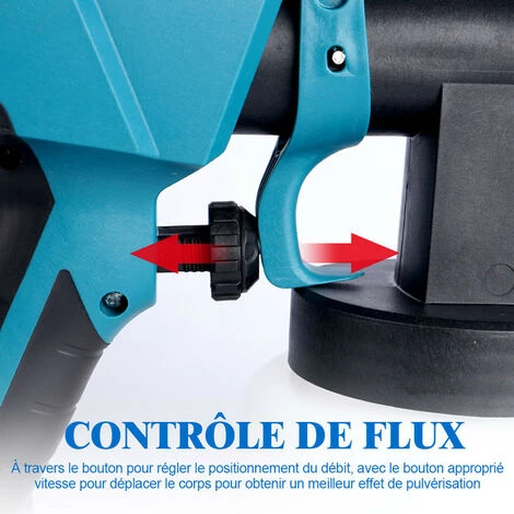 Pistolet à Peinture Sans Fil 800w 1000ml 3 Buse Pulvérisateur De Peinture électrique - Outil De Pulvérisation Pour Makita 18v - ONEVAN - Bleu 4 Pistolet à Peinture Sans Fil 800w 1000ml 3 Buse Pulvérisateur De Peinture électrique - Outil De Pulvérisation Pour Makita 18v - ONEVAN - Bleu – Image 4