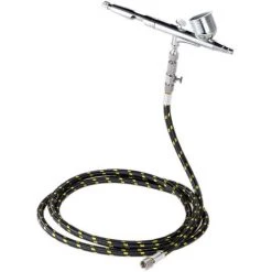 Pistolet à Peinture KKmoon Ensemble D'aérographe à Alimentation Par Gravité Professionnelle Avec Tuyau Pour Peinture D'art Modèle De Pulvérisation De Manucure De Tatouage Brosse à Air Outil à Ongles 0.2mm 0.3mm 0.5mm 7cc