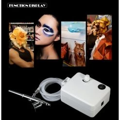 SUPERSELLER Pistolet à Peinture Ensemble De Mini Compresseur D'air Pour Aérographe Polyvalent Kit De Brosse à Air à Alimentation Par Gravité Pour La Peinture D'art 7 SUPERSELLER Pistolet à Peinture Ensemble De Mini Compresseur D'air Pour Aérographe Polyvalent Kit De Brosse à Air à Alimentation Par Gravité Pour La Peinture D'art -Pistolet à peinture Soldes 49287488 3