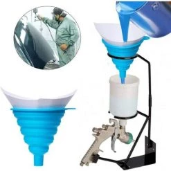 Entonnoir Silicone Pliable + 200PCS Papier Filtre De Peinture En Nylon Fin, Entonnoir Cuisine Utilisé Pour Filtrer Le Liquide, La Peinture Macaron -Pistolet à peinture Soldes 50928312 4