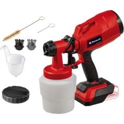 Pistolet Ă peinture Soldes 41 Einhell Pistolet à Peinture Sans Fil TC-SY 18/60 Li Solo - Power X-Change (18V, Réservoir 100mL, 2 Buses) Livré Sans Batterie Ni Chargeur