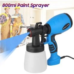 SUPERSELLER Pistolet à Peinture Pistolet Pulvérisateur électrique 550 W 800 Ml Pulvérisateur De Peinture Haute Pression 3 Modes De Pulvérisation Contrôle Du Débit Avec Buse En Plastique De 2, 5 Mm Pour Peinture Meubles Clôture Voiture Vélo, Prise UE -Pistolet à peinture Soldes 51246183 4