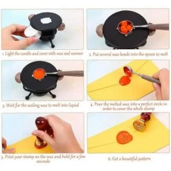 MODOU Artisanat Outils De Peinture Cire Feu Four De Fusion De Cire D'étanchéité Fusion Cuillère 2PCS -Pistolet à peinture Soldes 51438894 3