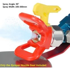 SUPERSELLER Embout De Gonflage Accessoire De Peinture En Aérosol Outil Universel Pistolet à Peinture Sans Air Pistolet à Pointe Plate Siège De Protection De Buse - Rouge -Pistolet à peinture Soldes 51780058 3