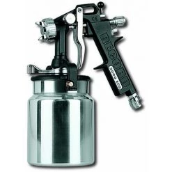 GAV Aérographe Série ECO RECORD - Buse 1.8 - Réservoir En Aluminium. 1 Lt - Fermeture Autoclave - Raccord USA