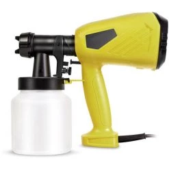 SUPERSELLER Pistolet à Peinture Pulvérisateur De Peinture électrique Avec Buses En Cuivre De 2, 5 Mm 650W Conteneur De 800 Ml Pour Murs Intérieurs Et Extérieurs De La Maison Voitures Clôtures Meubles Et Projets De Peinture à L'extérieur Prise UE, Prise UE