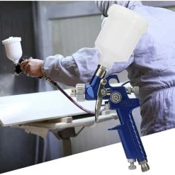 GUAZHUNIFR Aérographe Polyvalent Guazhuni Ensemble Voiture Pistolet à Peinture à L'huile Pneumatique Gravité Aérographe Européen Type Connecteur(0.8mm) -Pistolet à peinture Soldes 53917237 4