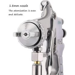 GUAZHUNIFR Professionnel Pistolet à Peinture Guazhuni Système De Pulvérisation De Peinture, Acier Inoxydable, Buse 1,8 Mm, Pistolet à Peinture Pour L'automobile, Le Ménage Et Les Meubles -Pistolet à peinture Soldes 53917270 4