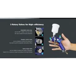 Fei Yu Pistolet à Peinture HVLP Pistolet Pulvérisateur Professionnel Avec Godet En Plastique De 120 Ml Et Buses 0.8mm Spray Gun 9 Fei Yu Pistolet à Peinture HVLP Pistolet Pulvérisateur Professionnel Avec Godet En Plastique De 120 Ml Et Buses 0.8mm Spray Gun -Pistolet à peinture Soldes 53998531 5