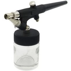 ASUPERMALL Mini Kit De Pinceaux à Air Comprimé à Simple Action, Alimentation Par Siphon, Pistolet à Peinture De 0,8 Mm, Kit De Pinceaux à Air Comprimé Avec Tuyau Pour La Peinture Corporelle, Le Maquillage Et La Décoration De Gâteaux, Type 1 - Type 1