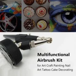 ASUPERMALL Mini Kit De Pinceaux à Air Comprimé à Simple Action, Alimentation Par Siphon, Pistolet à Peinture De 0,8 Mm, Kit De Pinceaux à Air Comprimé Avec Tuyau Pour La Peinture Corporelle, Le Maquillage Et La Décoration De Gâteaux, Type 1 - Type 1 -Pistolet à peinture Soldes 54481646 3