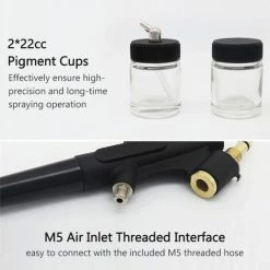 ASUPERMALL Mini Kit De Pinceaux à Air Comprimé à Simple Action, Alimentation Par Siphon, Pistolet à Peinture De 0,8 Mm, Kit De Pinceaux à Air Comprimé Avec Tuyau Pour La Peinture Corporelle, Le Maquillage Et La Décoration De Gâteaux, Type 1 - Type 1 -Pistolet à peinture Soldes 54481646 5