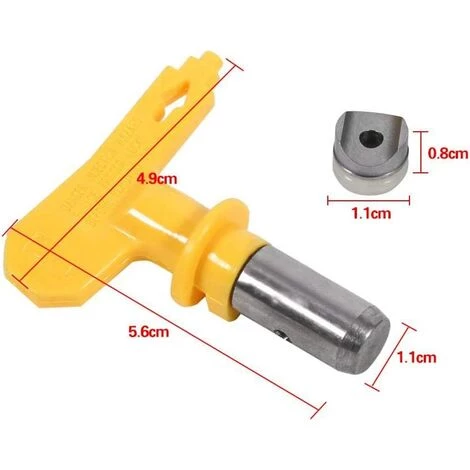 QERSTA Buse De Pulv¨¦risation De Peinture, Accessoire De Buse De Buse De Pointe De Pistolet De Peinture En Acier Au Tungst¨¨ne R¨¦versible Utile(525) 3 QERSTA Buse De Pulv¨¦risation De Peinture, Accessoire De Buse De Buse De Pointe De Pistolet De Peinture En Acier Au Tungst¨¨ne R¨¦versible Utile(525) – Image 3