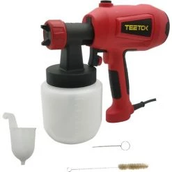 TEETOK Pistolet De Pulv¨¦risation De Peinture ¨¦lectrique 550W Pour Outil De Peinture De Voiture De Meubles De Mur De Cl?ture