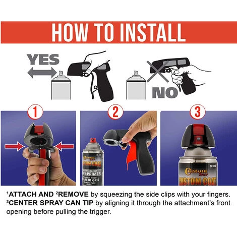 ZHUOXUAN Aérosol D'origine Poignée Pistolet, Support De Pot De Peinture 4 ZHUOXUAN Aérosol D'origine Poignée Pistolet, Support De Pot De Peinture – Image 4