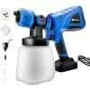 DAY PLUS Pistolet Pulvérisateur électrique 550 W Avancé Pulvérisateur De Peinture Portable Avec 3 Modèles De Pulvérisation Et 1000 Ml/min Pulvérisateur De Peinture 1000 Ml Réservoir Amovible Bouton De Valve Réglable Pulvérisateur De Peinture De Clôture