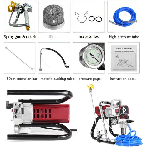 JMAX Pulvérisateur De Peinture Sans Air électrique Haute Pression 1800 W 2 JMAX Pulvérisateur De Peinture Sans Air électrique Haute Pression 1800 W – Image 2