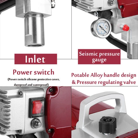 JMAX Pulvérisateur De Peinture Sans Air électrique Haute Pression 1800 W 4 JMAX Pulvérisateur De Peinture Sans Air électrique Haute Pression 1800 W – Image 4