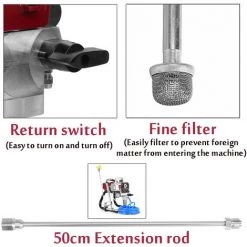 JMAX Pulvérisateur De Peinture Sans Air électrique Haute Pression 1800 W 9 JMAX Pulvérisateur De Peinture Sans Air électrique Haute Pression 1800 W -Pistolet à peinture Soldes 55413308 5