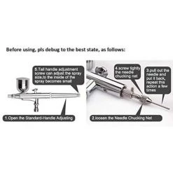 IRISFR Pistolet Aérographe à Alimentation Par Gravité à Double Action Kit De Peinture D'art En Aérosol 0.4mm Outil Pour Ongles De Tatouage Tasse D'alimentation Par Gravité 2CC Et Buse De 0.4mm，un Ensemble，Lilaris -Pistolet à peinture Soldes 56839100 4