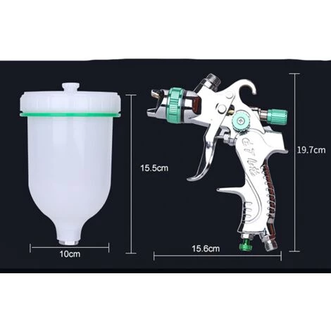 IRISFR Pistolet à Peinture Pneumatique Professionnel Pour Carrosserie 600 Ml 1,4 Mm,Pistolet à Peinture Pneumatique Pour Pot, Vert, 1 Pièce,Lilaris 2 IRISFR Pistolet à Peinture Pneumatique Professionnel Pour Carrosserie 600 Ml 1,4 Mm,Pistolet à Peinture Pneumatique Pour Pot, Vert, 1 Pièce,Lilaris – Image 2