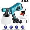 Pistolet à Peinture Sans Fil 800w 1000ml 3 Buse Pulvérisateur De Peinture électrique - Outil De Pulvérisation Pour Makita 18v - ONEVAN - Bleu