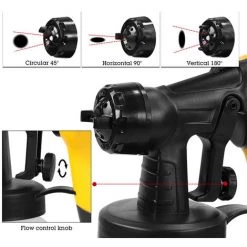 HALOYO Pistolet à Peinture 400W Pulvérisateur De Peinture Avec Réservoir Amovible De 800 Ml,3 Modèles De Pulvérisation. -Pistolet à peinture Soldes 57367100 3