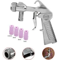 FR-LIFE BR-Vie Pistolet Sablage Pneumatique Kit, Kit De Pistolet à Sable Avec 4 Buses En Céramique 9 FR-LIFE BR-Vie Pistolet Sablage Pneumatique Kit, Kit De Pistolet à Sable Avec 4 Buses En Céramique -Pistolet à peinture Soldes 57556425 5