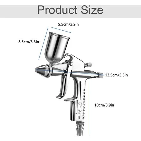 BEARSU Pistolet à Peinture Hvlp - Pistolet Pulvérisateur De Peinture K3 - Pistolet Pneumatique - Pulvérisateur De Peinture Fin - Outil De Pulvérisation De 0,5 Mm - Buse 125 Cc Pour Les Besoins Industriels 2 BEARSU Pistolet à Peinture Hvlp - Pistolet Pulvérisateur De Peinture K3 - Pistolet Pneumatique - Pulvérisateur De Peinture Fin - Outil De Pulvérisation De 0,5 Mm - Buse 125 Cc Pour Les Besoins Industriels – Image 2