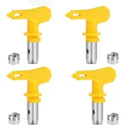 CHANCEY Buse De Pulvérisation Airless,Buse Airless Pour Pistolet à Peinture Haute Pression (Tapez 519, 619)4 Pièces,SEMAket,jaune