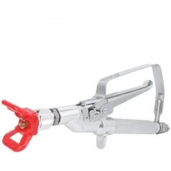 CHANCEY Pistolet à Peinture Sans Air, Buse à Haute Pression En Acier Inoxydable à Tige Droite SEMAket,rouge