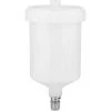 CHANCEY Pistolet à Air Comprimé Pot Tasse 600ml, Tasse D'aérographe Pot, Air Gravité En Plastique Peinture Pistolet à Peinture Tasse Filetage Mâle Connecteur Partie Outil Pneumatique Accessoires,SEMAket,blanc