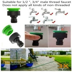 Fei Yu Tuyau D’eau De Jardin Extensible 100ft - 7 Fonction Pistolet De Pulvérisation Avec Expansion Flexible Magic Léger Tuyaux Enrouleur Pour Laver La Voiture / Arrosage Flowe -Pistolet à peinture Soldes 57793869 3