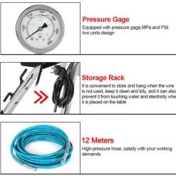 JMAX Machine De Pulvérisation à Haute Pression Pistolet De Peinture 3100PSI 214BAR 21.4MPA 1300Watt -Pistolet à peinture Soldes 57904382 4