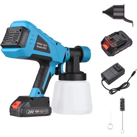 SUPERSELLER Pistolet à Peinture Pulvérisateur De Peinture Portable Sans Fil Avec Conteneur De 1000 Ml Buse De 2, 5 Mm Pulvérisation électrique Peinture Désinfection Pulvérisation Machine, Prise UE 3 SUPERSELLER Pistolet à Peinture Pulvérisateur De Peinture Portable Sans Fil Avec Conteneur De 1000 Ml Buse De 2, 5 Mm Pulvérisation électrique Peinture Désinfection Pulvérisation Machine, Prise UE – Image 3