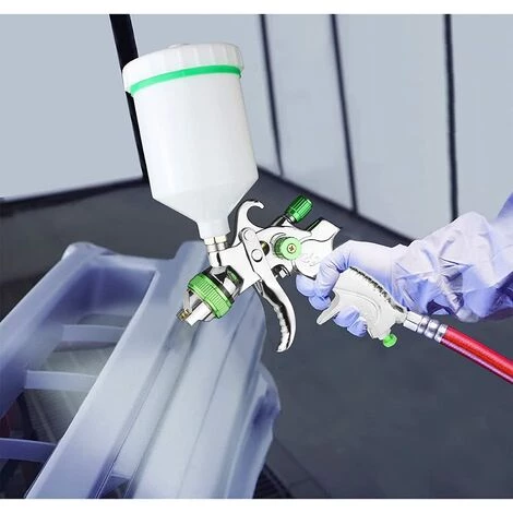 Cisea Professionnel Pistolet à Peinture 600cc Avec 3 Buses 1,4mm 1,7mm 2,0mm, Pistolet Pulvérisateur D'air à Alimentation Par Gravité HVLP Meubles De Voiture 2 Cisea Professionnel Pistolet à Peinture 600cc Avec 3 Buses 1,4mm 1,7mm 2,0mm, Pistolet Pulvérisateur D'air à Alimentation Par Gravité HVLP Meubles De Voiture – Image 2