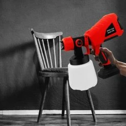Cisea Pulvérisateur De Peinture électrique 600W Pour Clôturer Le Pistolet à Peinture Murale En Intérieur Pour Le Bois Et Le Métal, 3 Modes De Peinture à 3 Buses Et Un Conteneur De Pulvérisateurs De 1000 Ml -Pistolet à peinture Soldes 58082533 4