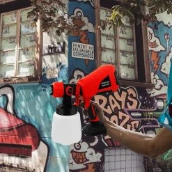 Cisea Pulvérisateur De Peinture électrique 600W Pour Clôturer Le Pistolet à Peinture Murale En Intérieur Pour Le Bois Et Le Métal, 3 Modes De Peinture à 3 Buses Et Un Conteneur De Pulvérisateurs De 1000 Ml -Pistolet à peinture Soldes 58082533 5